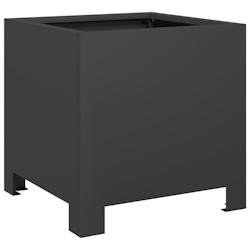 Helloshop26 - Jardinière bac lit surélevé plantes fleurs terrasse jardin 30 x 30 x 30 cm acier noir 02_0037487 02_0037487 - noir acier 3000217853205