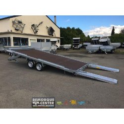 Remorque mi-porte-engin / mi-plateau - PTAC 3500 Kg - 506 x 215 cm - Référence 32660_R - Lider