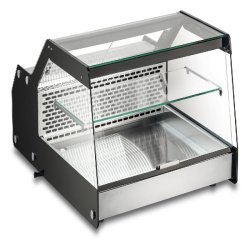 Vitrine réfrigérée inox, thermostat numérique, temp. +2°C/+12°C, dégivrage automatique, éclairage LED, dimensions 68,9x87,4x41,9 cm, FISHOW70