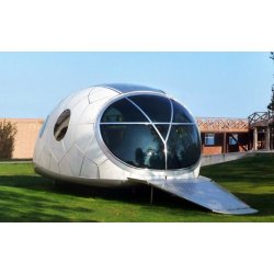 Futuriste capsules de jardin Sphera 9 - aluminium ou acier - surface 9 m² - design moderne et élégant