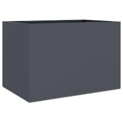 Helloshop26 - Jardinière bac lit surélevé plantes fleurs terrasse jardin 62 x 40 x 39 cm acier anthracite 02_0037752 - acier 3000214051208
