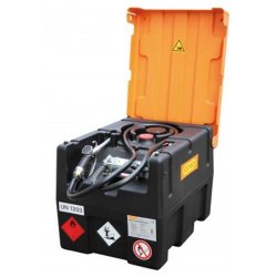 Station essence KS Easy Mobil 190 litres ADR - Pompe manuelle - Avec capot - CEMO - 10094F