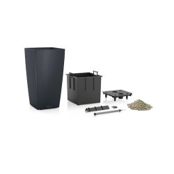 LECHUZA 13150 CUBICO COLOR 40 - Kit complet bac à fleurs blanc - Intérieur & extérieur, système d'arrosage inclus