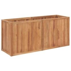 Helloshop26 - Jardinière bac lit surélevé plantes fleurs terrasse jardin de jardin 150 x 50 x 70 cm bois de teck solide marron 02_0039365 02_003936