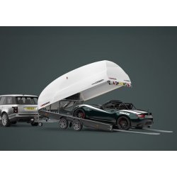 Remorque porte-voiture fermée à coque articulée pour sport automobile, voitures de collection de petite et moyenne taille - RACE SHUTTLE - 300-4319-26-2-12