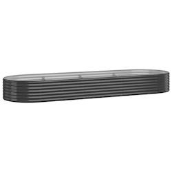 Helloshop26 - Jardinière bac lit surélevé plantes fleurs terrasse jardin de jardin acier enduit de poudre anthracite 02_0039489 - acier 3000218533465