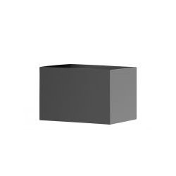 721 - Jardinières rectangulaires ABES - Aluminium avec revêtement en poudre - Hauteur avec pieds : 810 mm