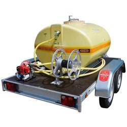 Ensemble cuve ovale PFV 2 000 l équipée sur remorque routière + pompe thermique WX15 - CEMO - 90243