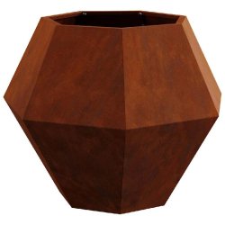 Helloshop26 - Jardinière rectangulaire extérieure optimisée 75 x 75 x 60 cm design classique en acier rouillé 02_0053116 - acier 3000237768077