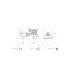 Gza3-9 T6 groupe électrogène Diesel Genelec - 10,1kW - Moteur HATZ avec démarrage électrique et châssis anti-vibration