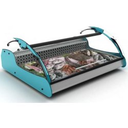 Présentoir réfrigéré vitré pour poissons