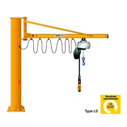 Potence sur fût Abus LS - capacité maximale de 6.3T - portée jusqu'à 10m et rotation 360°