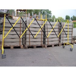Barrières de chantier extensibles sur roulettes MOTTEZ - tube diamètre 25 mm - 4 roulettes à freins
