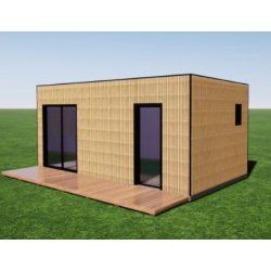 Studio de jardin en kit - Kit&A - 19,50 m² avec bardage bois français et isolation