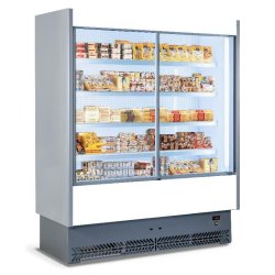 Vitrine murale réfrigérée pour viande - 125 cm de profondeur, portes coulissantes - Synergies
