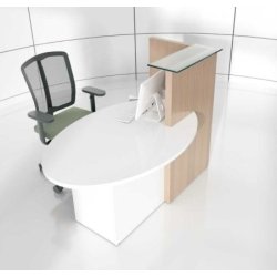 Banque d'accueil individuelle OVO - contemporaine, compacte et polyvalente