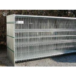 Panneaux de clôtures mobiles galvanisés - 3,50m x 1,90m - Maille 80mm x 225mm - 2 poteaux et 2 tubes horizontaux