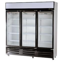 Romux® Professional Vitrine Réfrigérée 3 Portes 1000 Litres Ventilées avec Tirage Forcé | Vitrine a boissons | Réfrigération Verticale Positiv