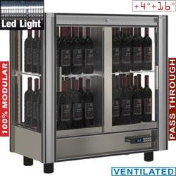Vitrine vins réfrigérée modulable traversante 216 l positive - PVV-3/TR-R6