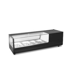 Gasfrit- Vitrine réfrigérée en acier inoxydable pour tapas 4 plateaux - inox gfh120