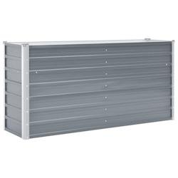 Helloshop26 - Jardinière lit surélevé plantes fleurs jardin de jardin acier galvanisé 160 x 40 x 77 cm gris 02_0001093 - gris métal 3000074521538