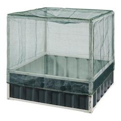 Helloshop26 - Jardinière bac à plante fleur surélevée 90 x 90 x 88 cm anthracite vert 03_0009502 - vert acier 3000224729869