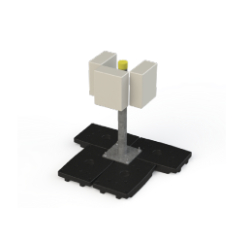 Mât autostable RRU/RRH - 3 RRU (30m) - 1 à 8 RRU/RRH possible, Ø90 H1000, 146 kg
