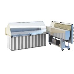 Vitrine réfrigéré mobile et pliante pour boucherie professionnelle - l=1900 - VPM2000
