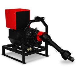 EBERTH Générateur à prise de force 27,5 kVA, groupe électrogène de secours AVR, 3x230V / 2x400V IP44, 1-3/8" 6 dents, attelage 3 points, 40 CV -
