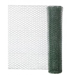 Grillage pour animaux triple torsion vert - acier - maille 13x13 mm - H.0.5 x L.3 m