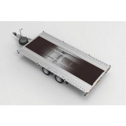 Plateau nu Cargo Connect - 500x228 cm - 3500 kg PTAC - 2 essieux - Roues 12"