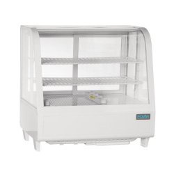 Vitrine réfrigérée de comptoir blanche 100 L - 2 étagères réglables - Commandes numériques - Réfrigérant R600a