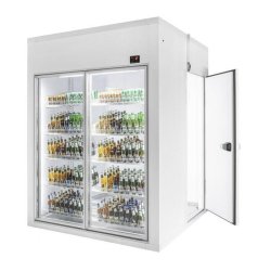 Chambre froide positive 1800x1200x2200mm 2 portes en verre Combisteel