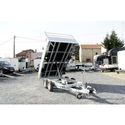 Remorque benne hydraulique tri-benne Debon BEN 180 - PW 2.2 avec pompe électrique SPX et batterie