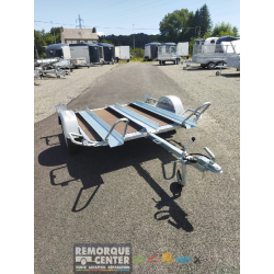Grand châssis seul porte moto Lider - 1 essieu - PTAC : 750 kg - 178 x 167 cm - Référence 39420