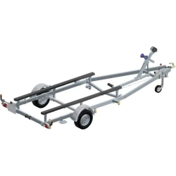 Porte bateau immergeable SUN WAY - D2413 - PTAC : 1350Kg - Kit patins - 1 essieu freiné - Référence D2413-PATINS