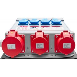 Coffret de chantier 380V - Pour installations de moyennes et fortes puissances - 6 à 18 kW, prises 3P+T et 3P+T+N