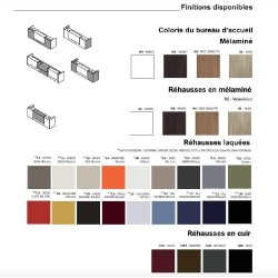 Banque d'accueil en U modèle Z2, différents coloris - Officity. - Blanc, Gris ombre, 445