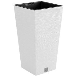 Prosperplast - Jardinière blanche avec réserve d’eau, collection FURU - 39,5x39,5x75,5 cm, capacité de 37 L - blanc plastique polypropylène ZA5304