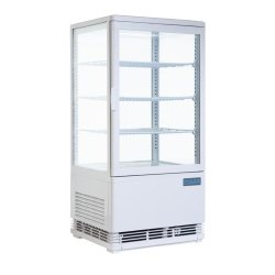 Vitrine réfrigérée blanche Polar Série C - 68L - Porte en verre - Commandes numériques