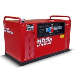 Groupe électrogène MOSA GE 7500 HSX - triphasé 6.5 kVA - moteur essence Honda GX 390