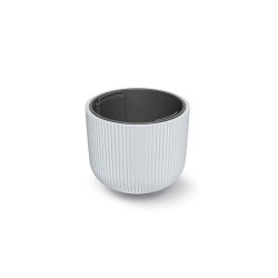 Prosperplast - Jardinière blanche avec réserve d’eau, collection MILLY - 23,9x23,9x19,7 cm, capacité de 7 L - blanc plastique polypropylène ZA5598