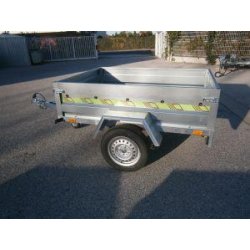 Remorque utilitaire 170 x 124 x 40 cm - 1 essieu - rustique 170 - 500 kg PTAC - caisse basculante