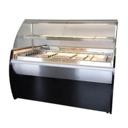 Vitrine réfrigérée service arrière - spéciale boulangerie et baguettes - froid ventilé - bacs GN 1/3