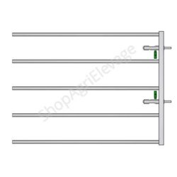 Bh4353 - Barrière agricole Jourdain - Avant d'herbage autolock L.1.52m pour prairies bovins