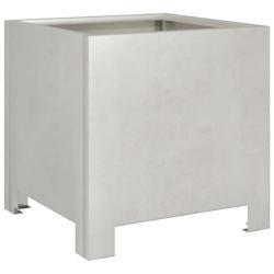 Helloshop26 - Jardinière bac lit surélevé plantes fleurs terrasse jardin 30 x 30 x 30 cm acier inoxydable Argent 02_0037493 - inox 3000213878127