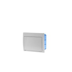 Coffret de distribution IP40 gris - Mahmoudi - à encastrer 8-9 modules - châssis ABS, portes antichoc