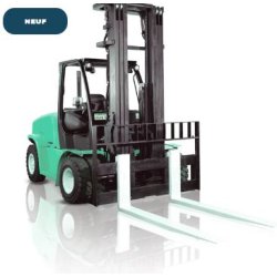 Chariot élévateur diesel 8000 kg - applications ardues et cycles intensifs - hauteur de levage 4546 mm - mât triplex