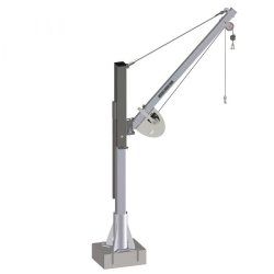 Potence de levage - Haacon France - charge admissible 550 kg - version zinguée ou inox - flèche réglable 800-1300 mm