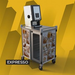 Chariot petit déjeuner à boissons autonome - Expresso P1000BR - 9 préparations chaudes et réservoir 14L